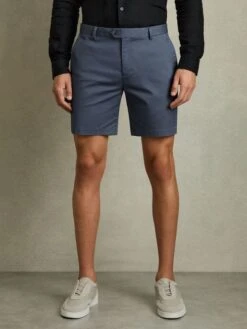 Reiss Airforce Blue Wicket S Short Length Casual Chino Shorts -Style Trend Shop D29798s3