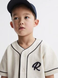 Reiss Ecru Jonny Senior Textured Collarless Shirt 10 Reiss Ecru Jonny Senior Textured Collarless Shirt -Style Trend Shop D36410s4