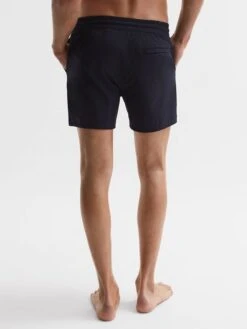 Reiss Navy Beach Plain Drawstring Swim Shorts -Style Trend Shop D40 021s5