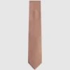 Reiss Bright Orange Como Silk Geometric Printed Tie -Style Trend Shop D40 052s
