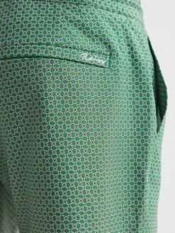 Reiss Bright Green/White Shape Printed Drawstring Swim Shorts -Style Trend Shop D40008s6