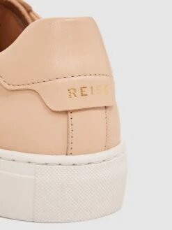 Reiss Biscuit Finley Lace Up Leather Trainers 11 Reiss Biscuit Finley Lace Up Leather Trainers -Style Trend Shop D43 716s5