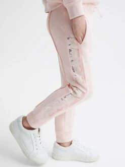 Reiss Soft Pink Maria Senior Sequin Joggers -Style Trend Shop D43738s4