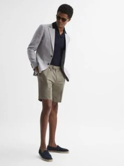 Reiss Khaki Shore Side Adjuster Shorts -Style Trend Shop D46 378s6