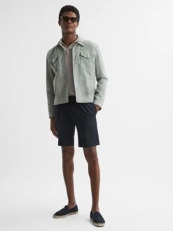 Reiss Navy Shore Side Adjuster Shorts -Style Trend Shop D46 379s6