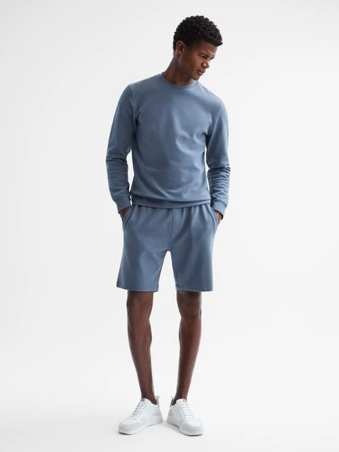 Reiss Airforce Blue Robin Textured Drawstring Shorts 5 Reiss Airforce Blue Robin Textured Drawstring Shorts - Image 3