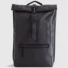 Reiss Black Rains Roll Top Rucksack -Style Trend Shop D47 980s