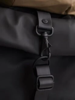 Reiss Black Rains Roll Top Rucksack -Style Trend Shop D47980s3