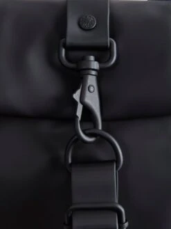 Reiss Black Rains Roll Top Rucksack -Style Trend Shop D47980s4