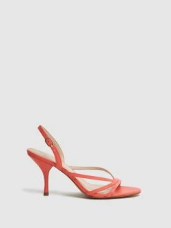 Reiss Coral Clara Strappy Mid Heel Sandals