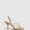 Reiss Biscuit Clara Strappy Mid Heel Sandals -Style Trend Shop D49 974s