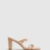 Reiss Almond Emmy Leather Strappy Block Heels 1 Reiss Almond Emmy Leather Strappy Block Heels -Style Trend Shop D49 987s