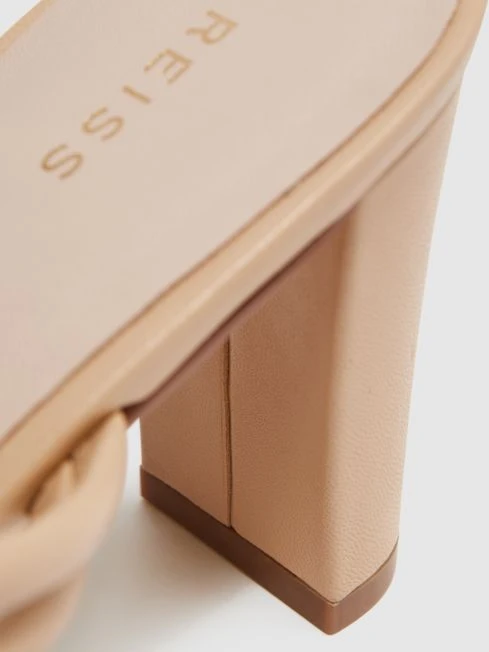 Reiss Almond Emmy Leather Strappy Block Heels 7 Reiss Almond Emmy Leather Strappy Block Heels - Image 5