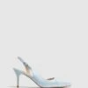 Reiss Blue Cecily Pointed Court Shoes -Style Trend Shop D49 992s