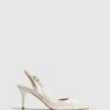 Reiss Off White Cecily Pointed Court Shoes -Style Trend Shop D49 993s