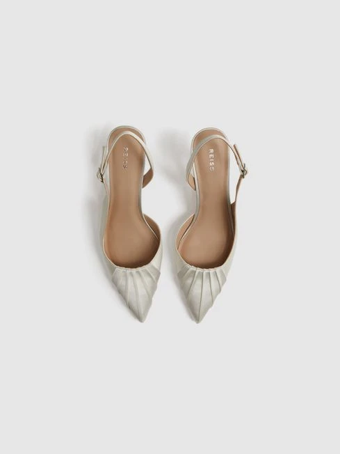 Reiss Off White Cecily Pointed Court Shoes 5 Reiss Off White Cecily Pointed Court Shoes - Image 3