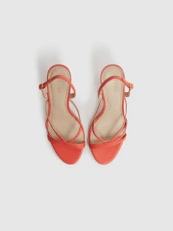 Reiss Coral Clara Strappy Mid Heel Sandals -Style Trend Shop D49973s4