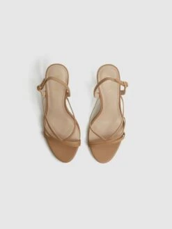 Reiss Biscuit Clara Strappy Mid Heel Sandals 11 Reiss Biscuit Clara Strappy Mid Heel Sandals -Style Trend Shop D49974s4