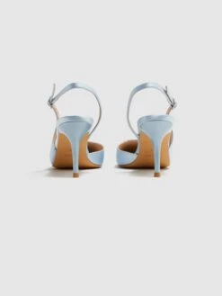 Reiss Blue Cecily Pointed Court Shoes -Style Trend Shop D49992s4