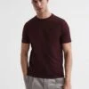 Reiss Bordeaux Bless Crew Neck T-Shirt -Style Trend Shop D50 922s