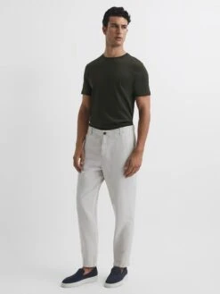 Reiss Oxidised Green Bless Crew Neck T-Shirt -Style Trend Shop D50 923s3