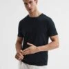 Reiss Navy Bless Crew Neck T-Shirt -Style Trend Shop D50 926s