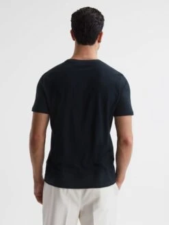 Reiss Navy Bless Crew Neck T-Shirt -Style Trend Shop D50 926s5