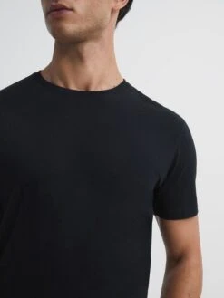 Reiss Black Bless Crew Neck T-Shirt -Style Trend Shop D50 927s4