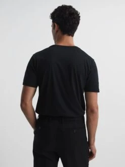 Reiss Black Bless Crew Neck T-Shirt -Style Trend Shop D50 927s5