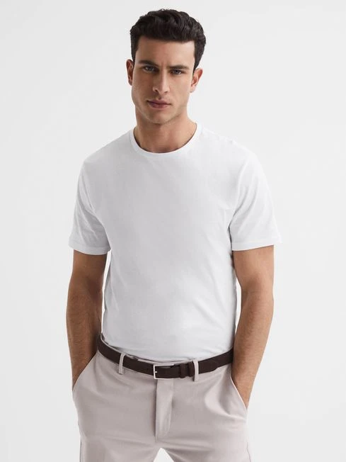 Reiss White Bless Crew Neck T-Shirt 3 Reiss White Bless Crew Neck T-Shirt