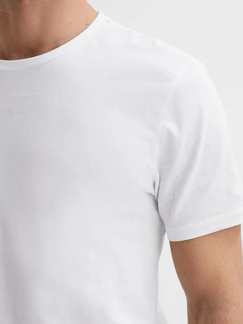 Reiss White Bless Crew Neck T-Shirt 6 Reiss White Bless Crew Neck T-Shirt - Image 4