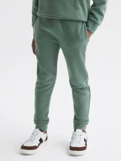 Reiss Fern Green Ali Senior Garment Dye Jersey Joggers -Style Trend Shop D50 960s3