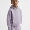 Reiss Lilac Alexander Junior Oversized Garment Dye Jersey Hoodie