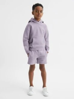 Reiss Lilac Alexander Junior Oversized Garment Dye Jersey Hoodie -Style Trend Shop D50 961s3
