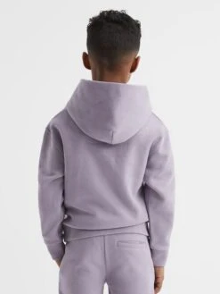 Reiss Lilac Alexander Junior Oversized Garment Dye Jersey Hoodie -Style Trend Shop D50 961s5