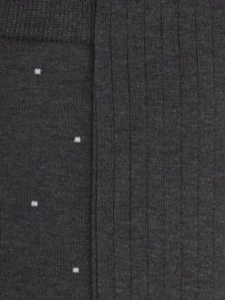 Reiss Charcoal Graham 2 Pack Of Socks -Style Trend Shop D50 992s3