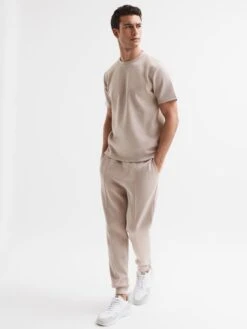 Reiss Oatmeal Bradley Regular Fit Crew Neck T-shirt -Style Trend Shop D50921s3