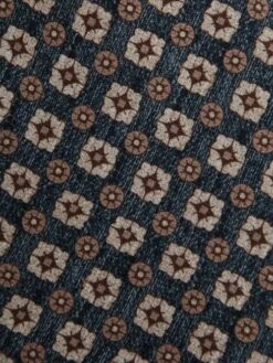 Reiss Indigo Melange Lecce Silk Medallion Print Tie -Style Trend Shop D50984s5