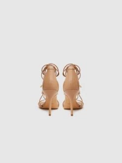 Reiss Biscuit Kate Leather Strappy High Heel Sandals 10 Reiss Biscuit Kate Leather Strappy High Heel Sandals -Style Trend Shop D50995s4