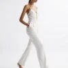 Reiss Ivory Cora Lace Plunge Neck Jumpsuit -Style Trend Shop D51 064s