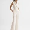 Reiss Ivory Dani Tuxedo Jumpsuit -Style Trend Shop D51 065s