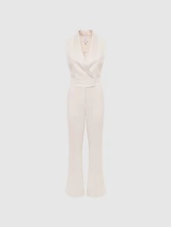 Reiss Ivory Dani Tuxedo Jumpsuit -Style Trend Shop D51 065s2