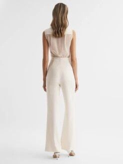 Reiss Ivory Dani Tuxedo Jumpsuit -Style Trend Shop D51 065s5