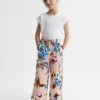 Reiss Lilac Liv Senior Floral Printed Straight Leg Trousers