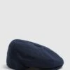 Reiss Navy Arbor Linen Baker Boy Cap -Style Trend Shop D55 736s