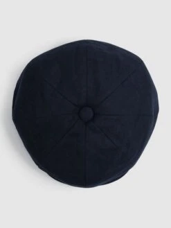 Reiss Navy Arbor Linen Baker Boy Cap 8 Reiss Navy Arbor Linen Baker Boy Cap -Style Trend Shop D55 736s3