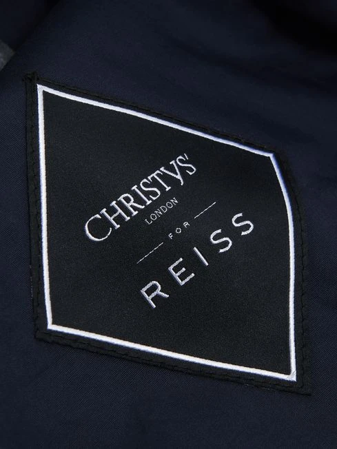 Reiss Navy Arbor Linen Baker Boy Cap 6 Reiss Navy Arbor Linen Baker Boy Cap - Image 4