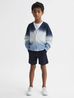 Reiss Blue Cosmo Junior Ombre Cable Knit Cardigan 10 Reiss Blue Cosmo Junior Ombre Cable Knit Cardigan -Style Trend Shop D55 818s3