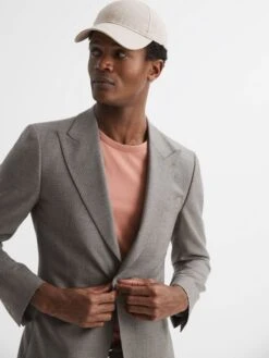 Reiss Stone Dawson Cotton-Linen Blend Baseball Cap -Style Trend Shop D55739s2