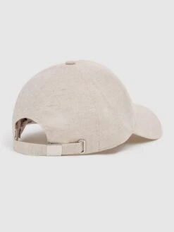 Reiss Stone Dawson Cotton-Linen Blend Baseball Cap -Style Trend Shop D55739s3